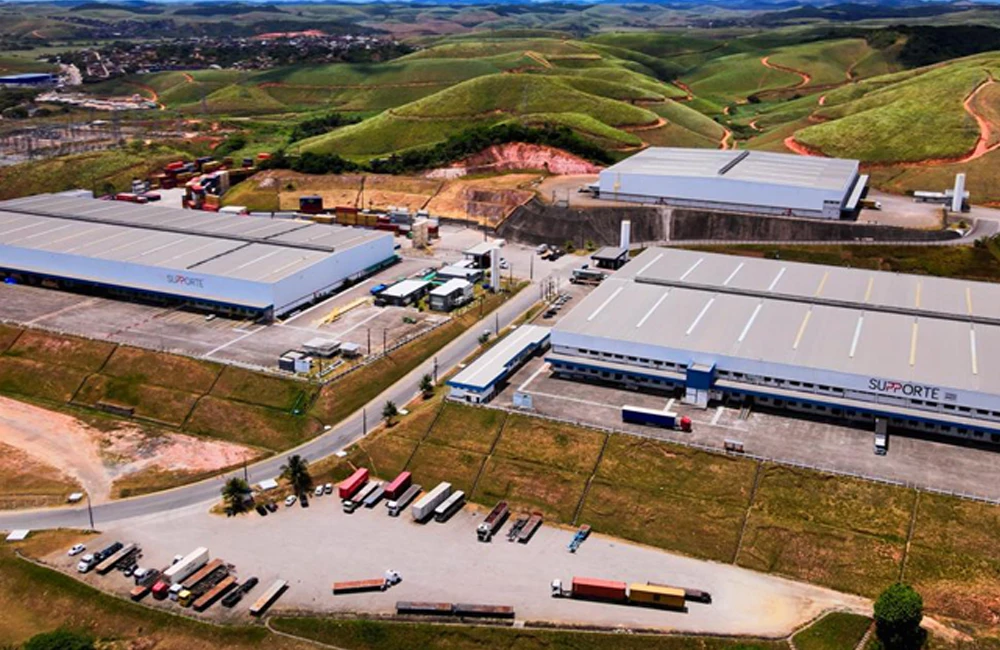 Vista aérea do Porto Seco de Suape (PSS) em Ipojuca após a expansão realizada pela Supporte Logística.
